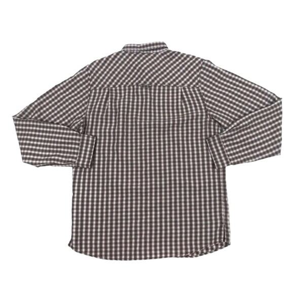The North Face Brown & Red Plaid Button Down Long Sleeve Shirt Men's Medium - Picture 2 of 8